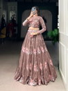 NNK1143 Fendi With Sequins And Thread Embroidery Work Lehenga With Blouse Wholesale Market In Surat